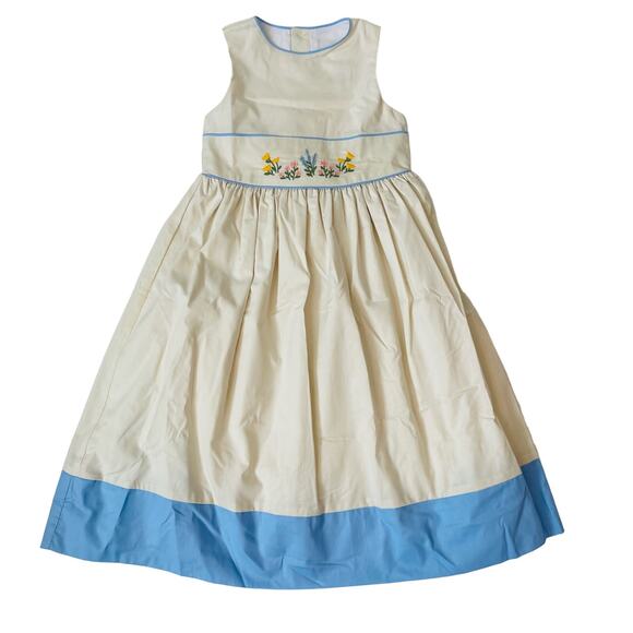 NWT Bailey Boys Size 6X Heritage Blue Floral Empire Dress - Picture 1 of 7